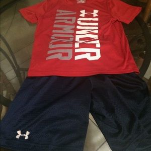 ♻️❤️Under Armour shirt and basketball shorts